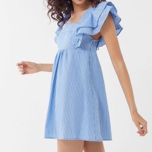 Urban Outfitters Blue Striped Summer Dress